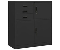 Vidaxl Armoire de bureau en acier anthracite - Jusqu'à -30% sur votre rangement