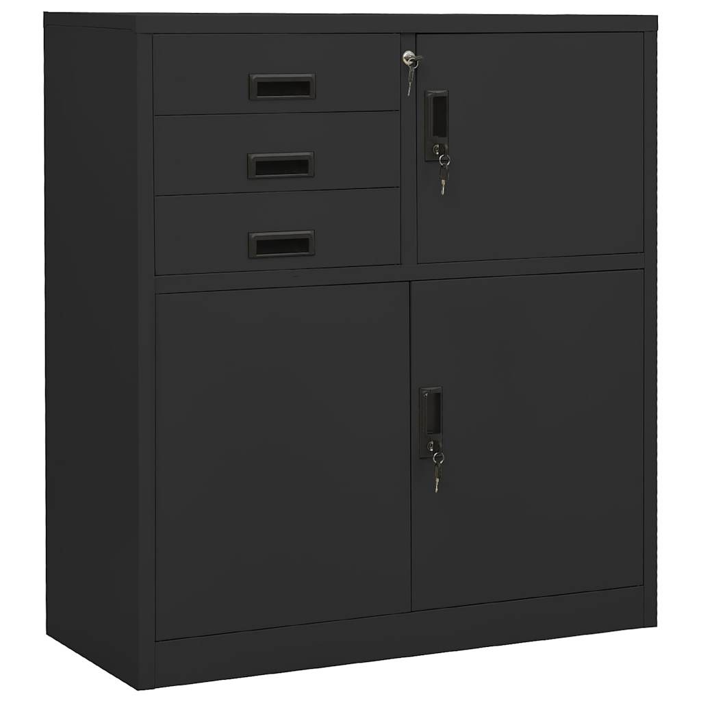 Vidaxl Armoire de bureau en acier anthracite - Jusqu'à -30% sur votre rangement