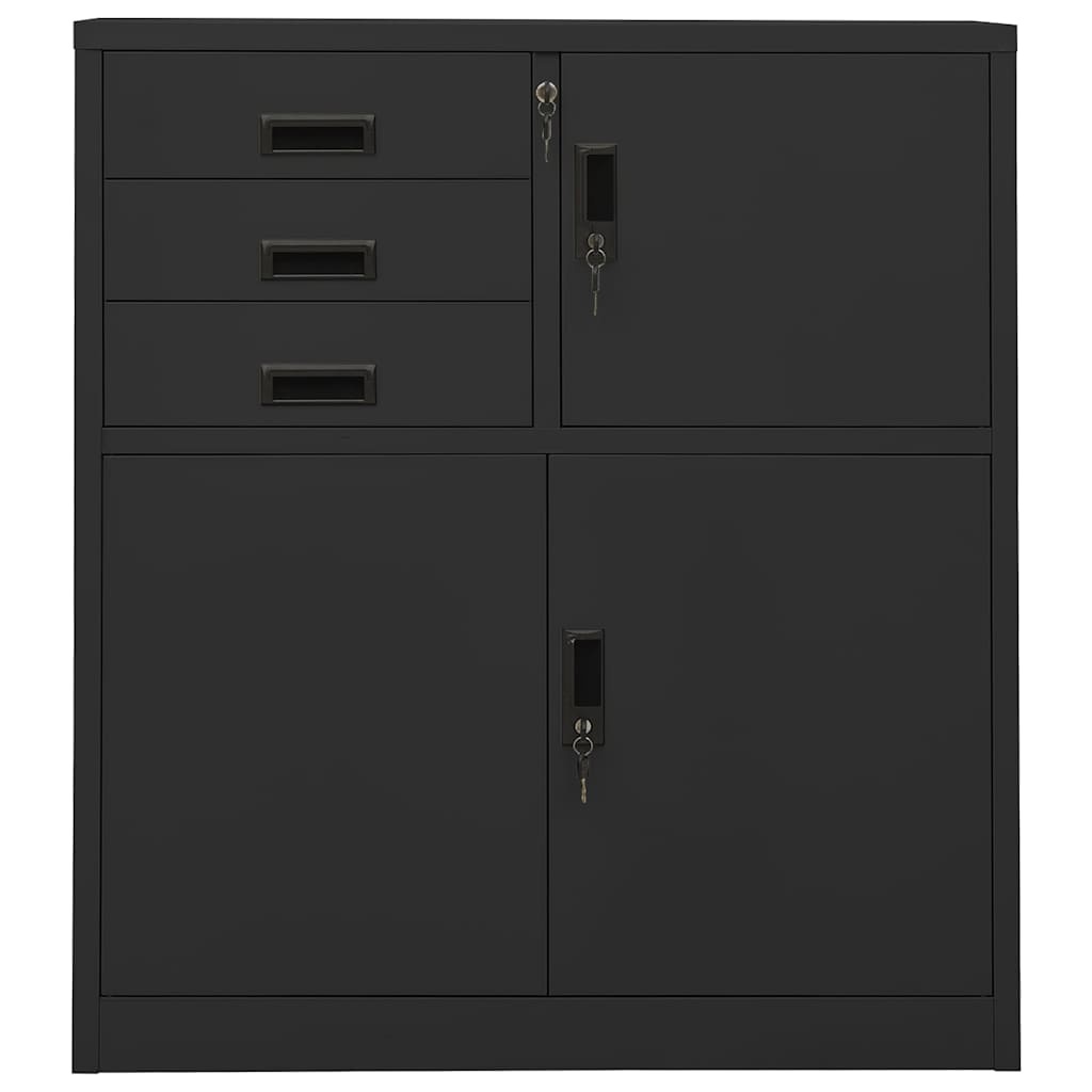 Vidaxl Armoire de bureau en acier anthracite - Jusqu'à -30% sur votre rangement