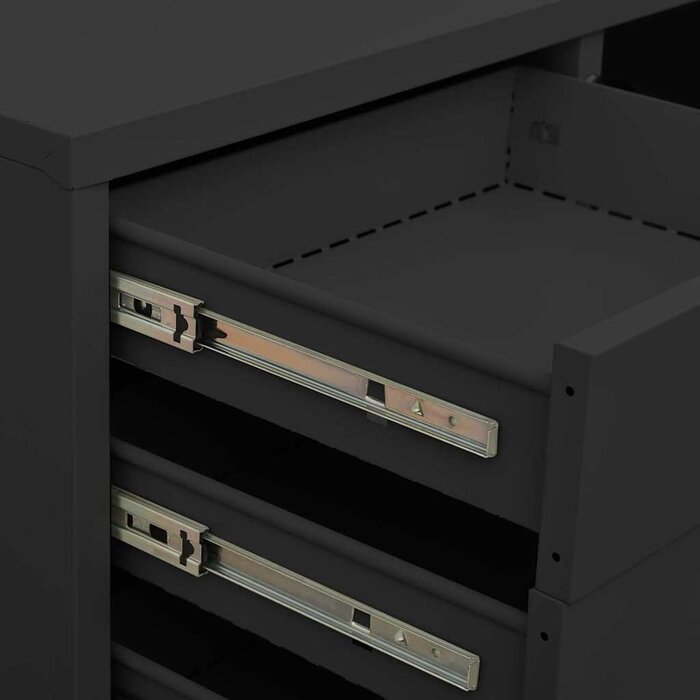 Vidaxl Armoire de bureau en acier anthracite - Jusqu'à -30% sur votre rangement