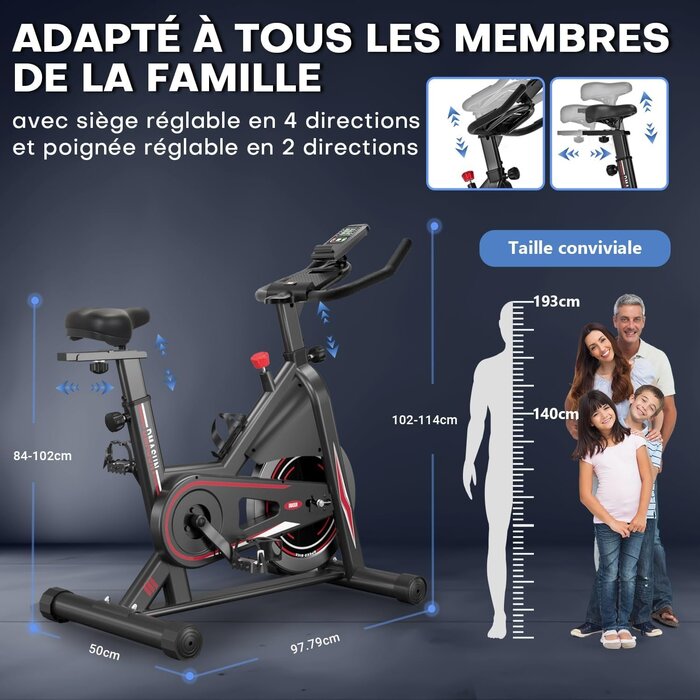 Vélo d'exercice magnétique robuste - Jusqu'à 35% de remise