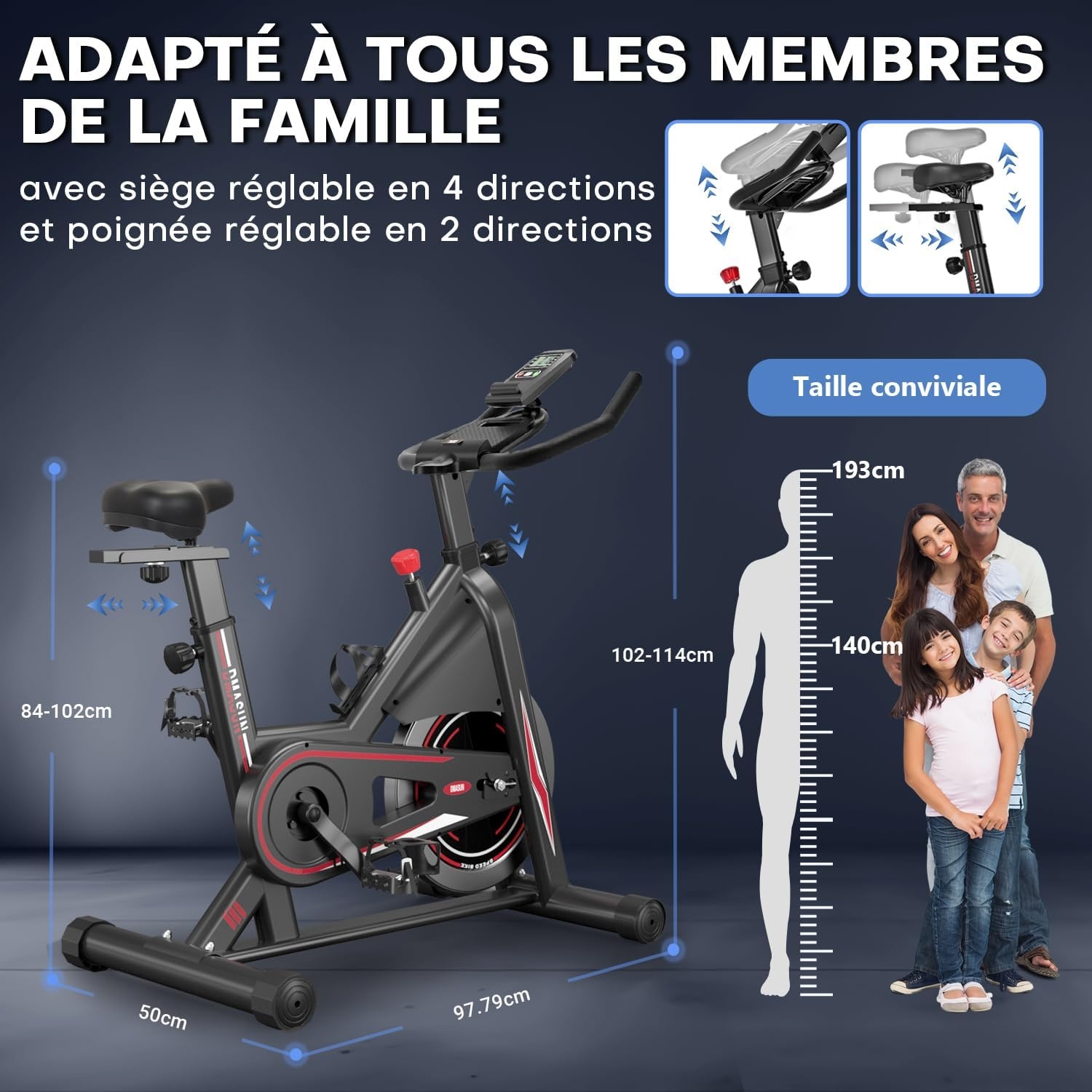 Vélo d'exercice magnétique robuste - Jusqu'à 35% de remise