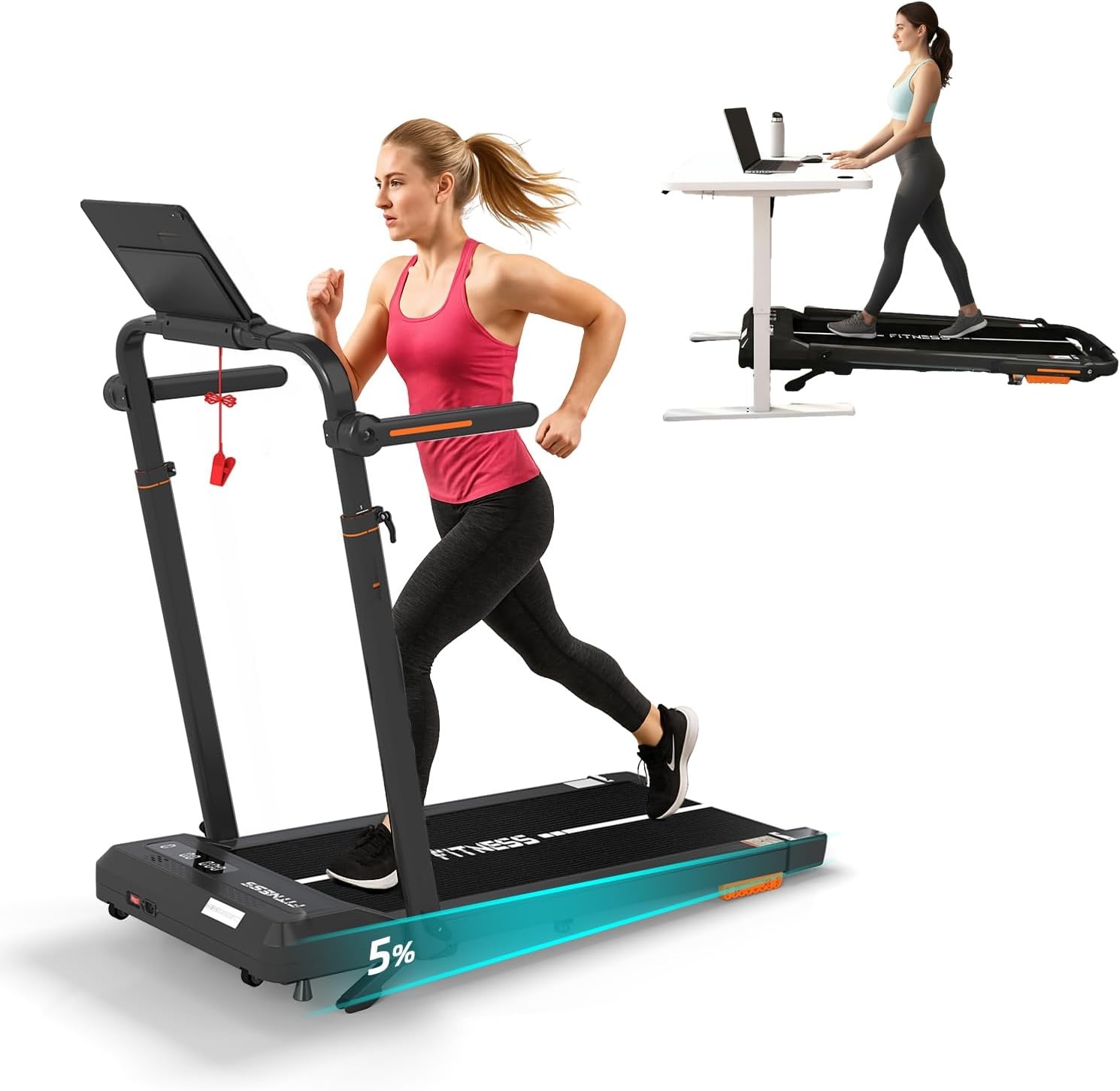Tapis de course pliable compact 2,25 CV - Jusqu'à 30% de réduction
