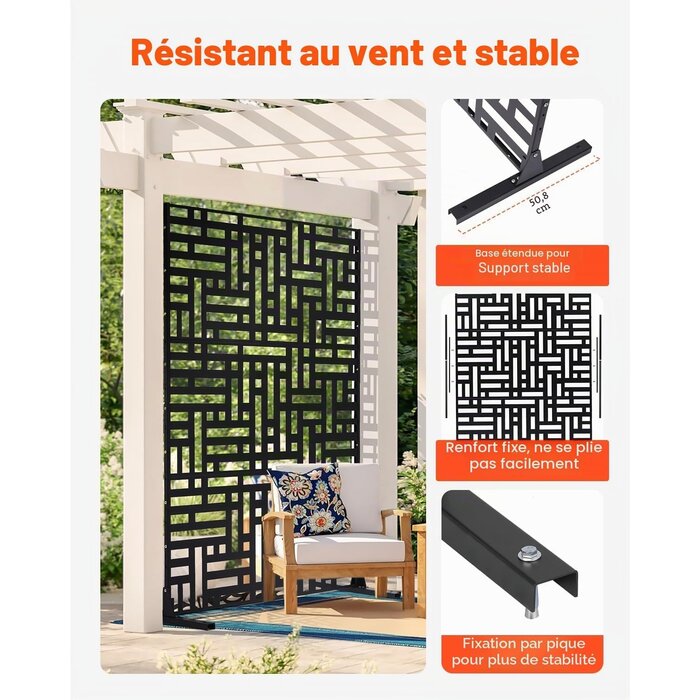 Paravent de jardin 3 panneaux - Jusqu'à -69% sur notre sélection