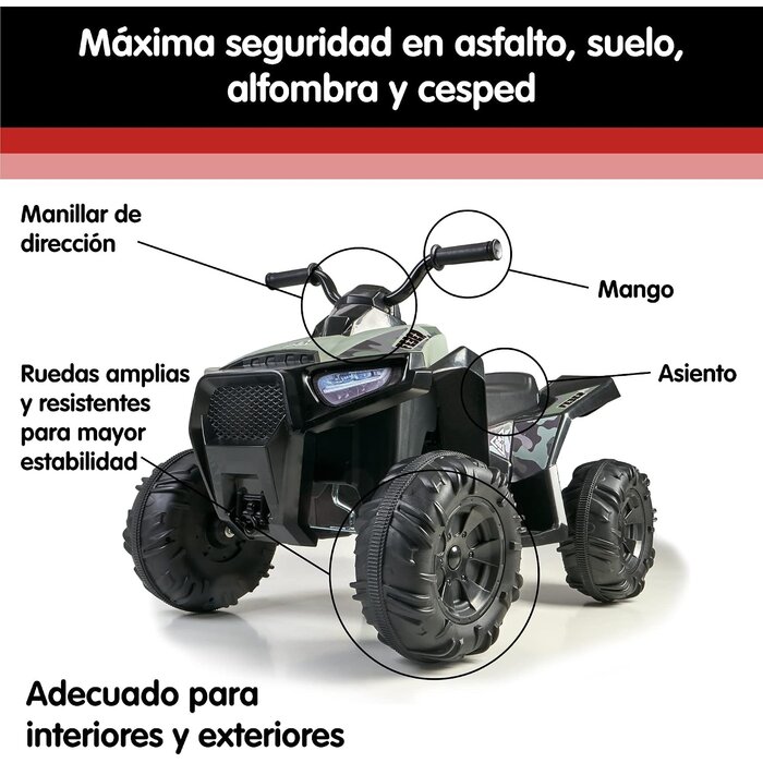 Quad électrique pour enfants 12V tout-terrain - Jusqu'à 35% de réduction