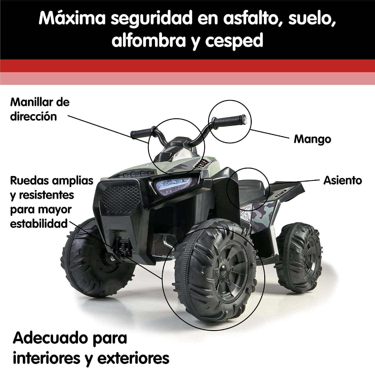 Quad électrique pour enfants 12V tout-terrain - Jusqu'à 35% de réduction