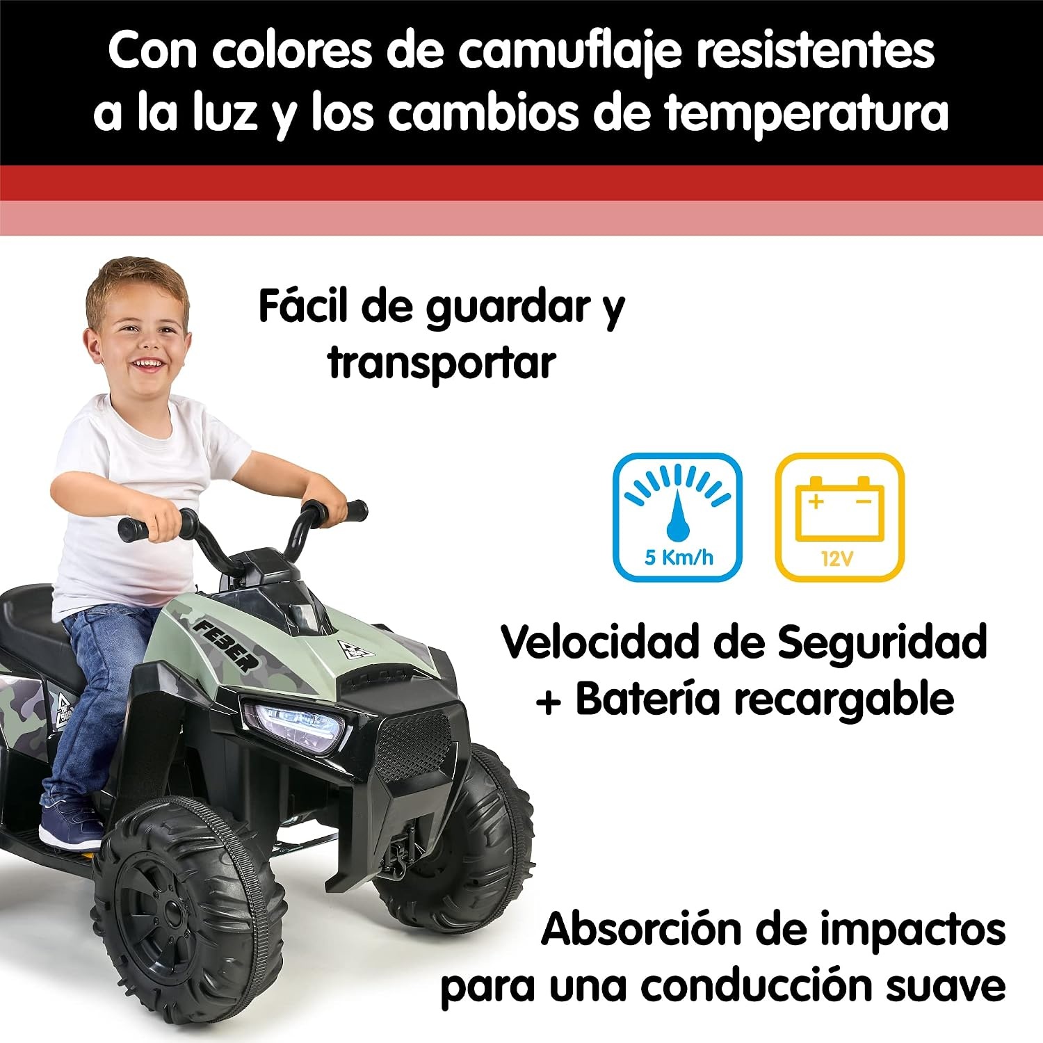 Quad électrique pour enfants 12V tout-terrain - Jusqu'à 35% de réduction