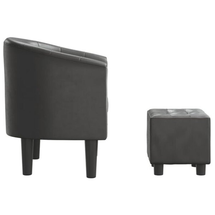 Vidaxl Fauteuil cabriolet avec repose-pieds gris - Jusqu'à -35%