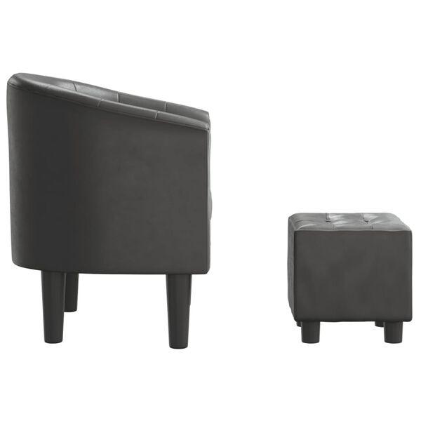 Vidaxl Fauteuil cabriolet avec repose-pieds gris - Jusqu'à -35%