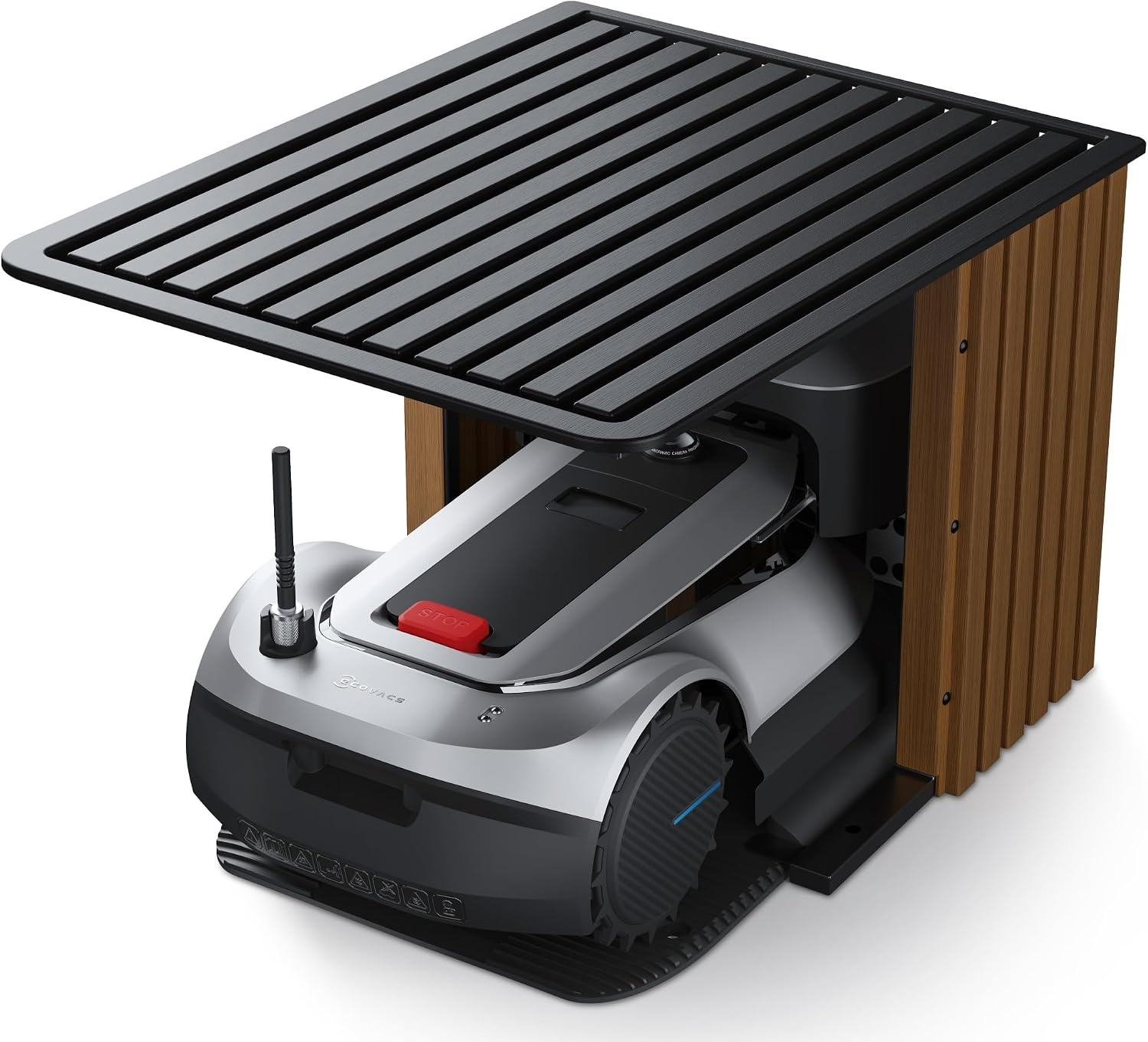 Garage pour robot tondeuse - Noir et Bois - Jusqu'à 35% de réduction