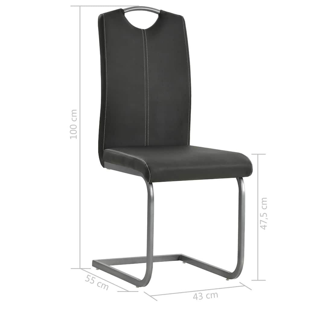 Vidaxl Lot de 2 chaises de salle à manger gris - Jusqu'à -48% de réduction