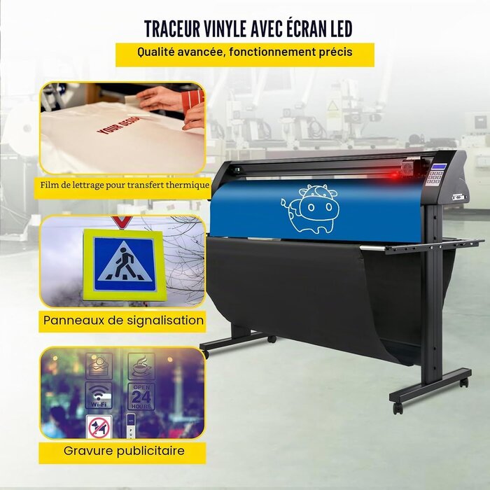 Traceur de découpe vinyle 1350 mm avec guidage LED - Jusqu'à -30%