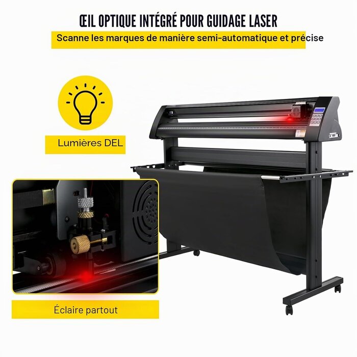 Traceur de découpe vinyle 1350 mm avec guidage LED - Jusqu'à -30%