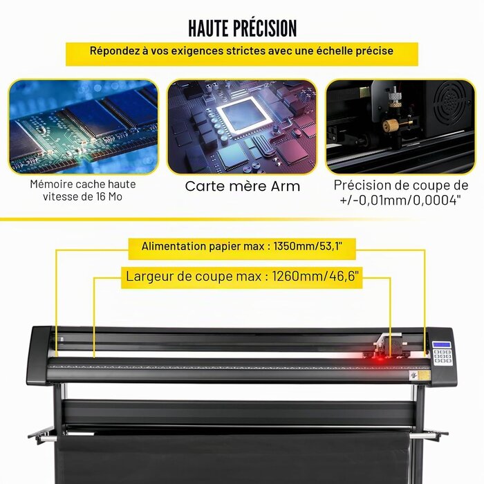 Traceur de découpe vinyle 1350 mm avec guidage LED - Jusqu'à -30%