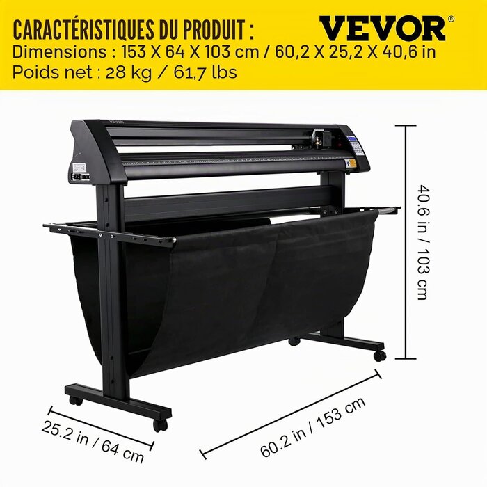 Traceur de découpe vinyle 1350 mm avec guidage LED - Jusqu'à -30%