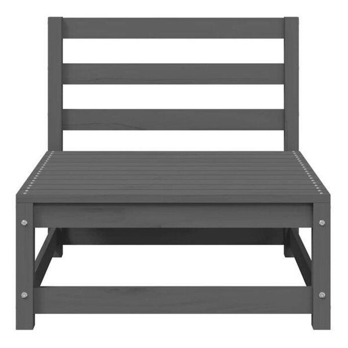 Vidaxl Lot de 2 canapés centraux de jardin en pin - Gris - Jusqu'à -35%