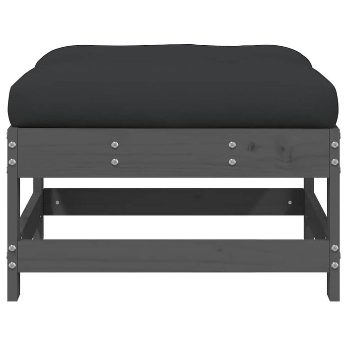 Set de 2 repose-pieds de jardin en pin gris - Jusqu'à -29% de réduction