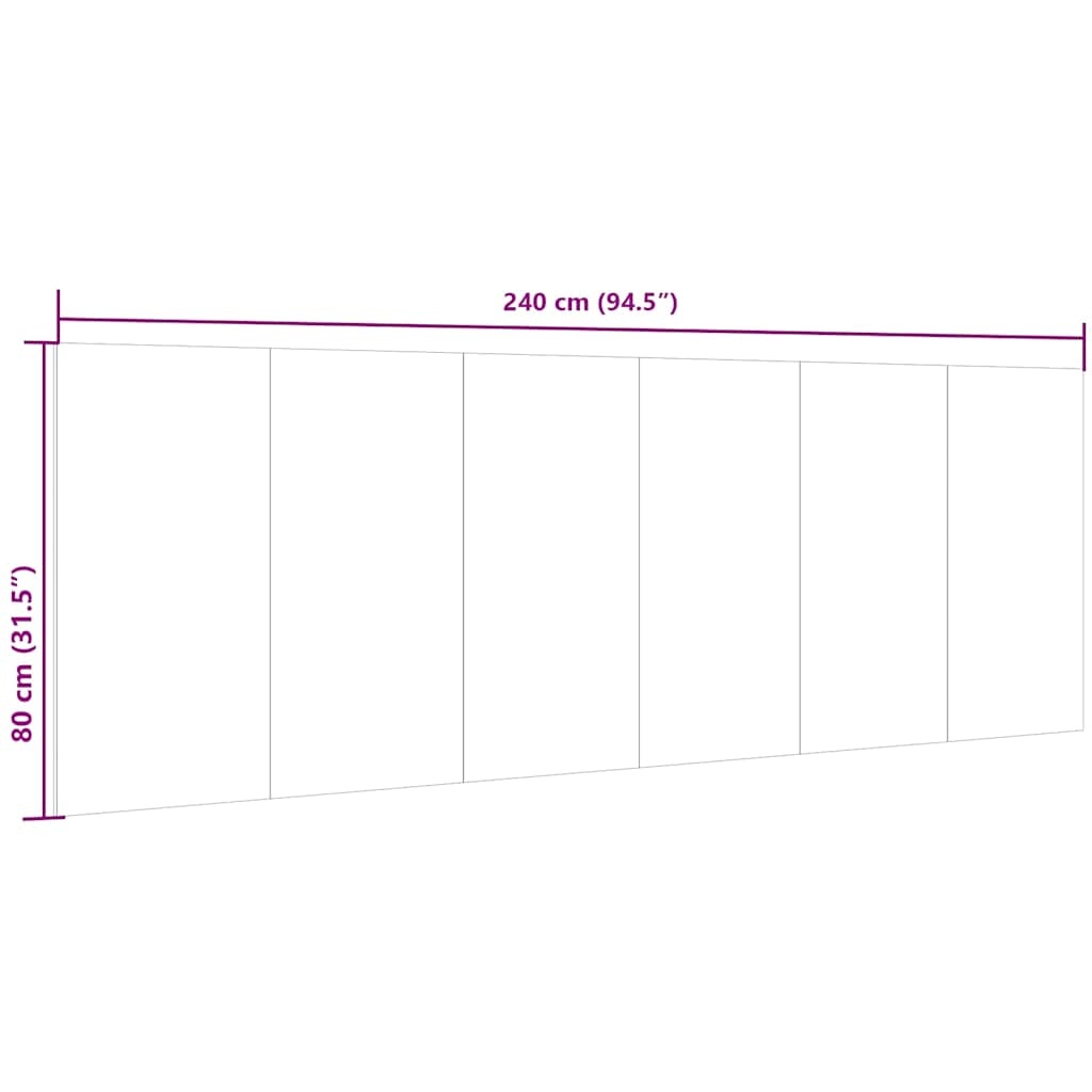 Tête de lit murale chêne sonoma 240 cm - Jusqu'à -29%