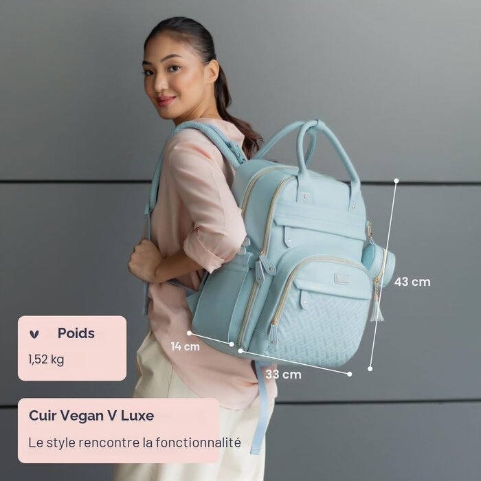 Sac à dos à langer multifonction bleu - Jusqu'à 80% de remise