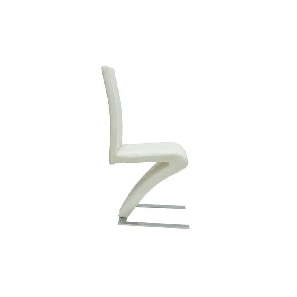 Lot de 2 chaises salle à manger similicuir blanc - Jusqu'à 35% de réduction