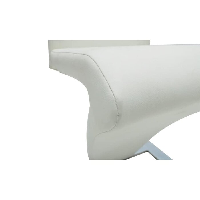 Lot de 2 chaises salle à manger similicuir blanc - Jusqu'à 35% de réduction