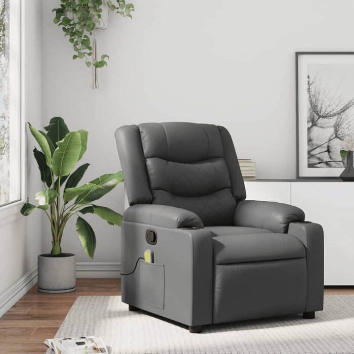 Fauteuil de massage inclinable gris - Jusqu'à -30% de remise