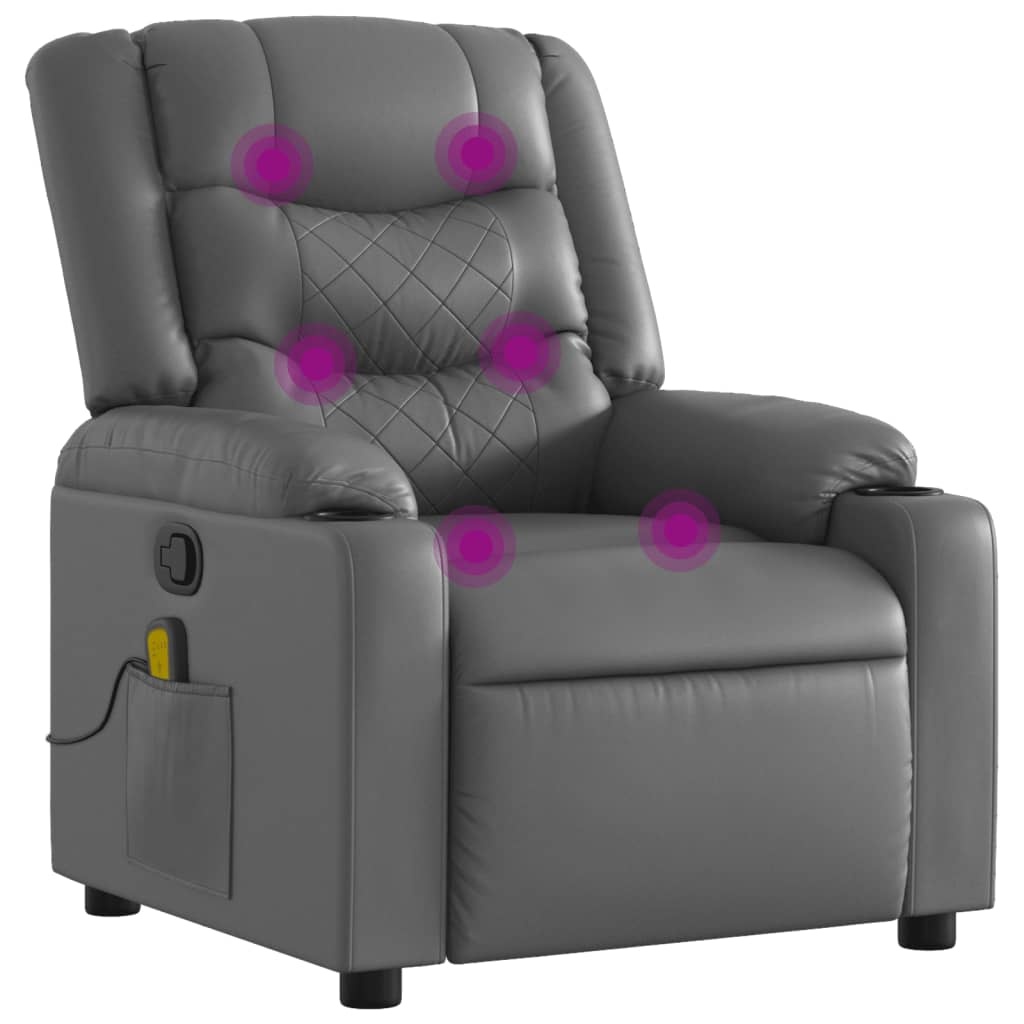 Fauteuil de massage inclinable gris - Jusqu'à -30% de remise