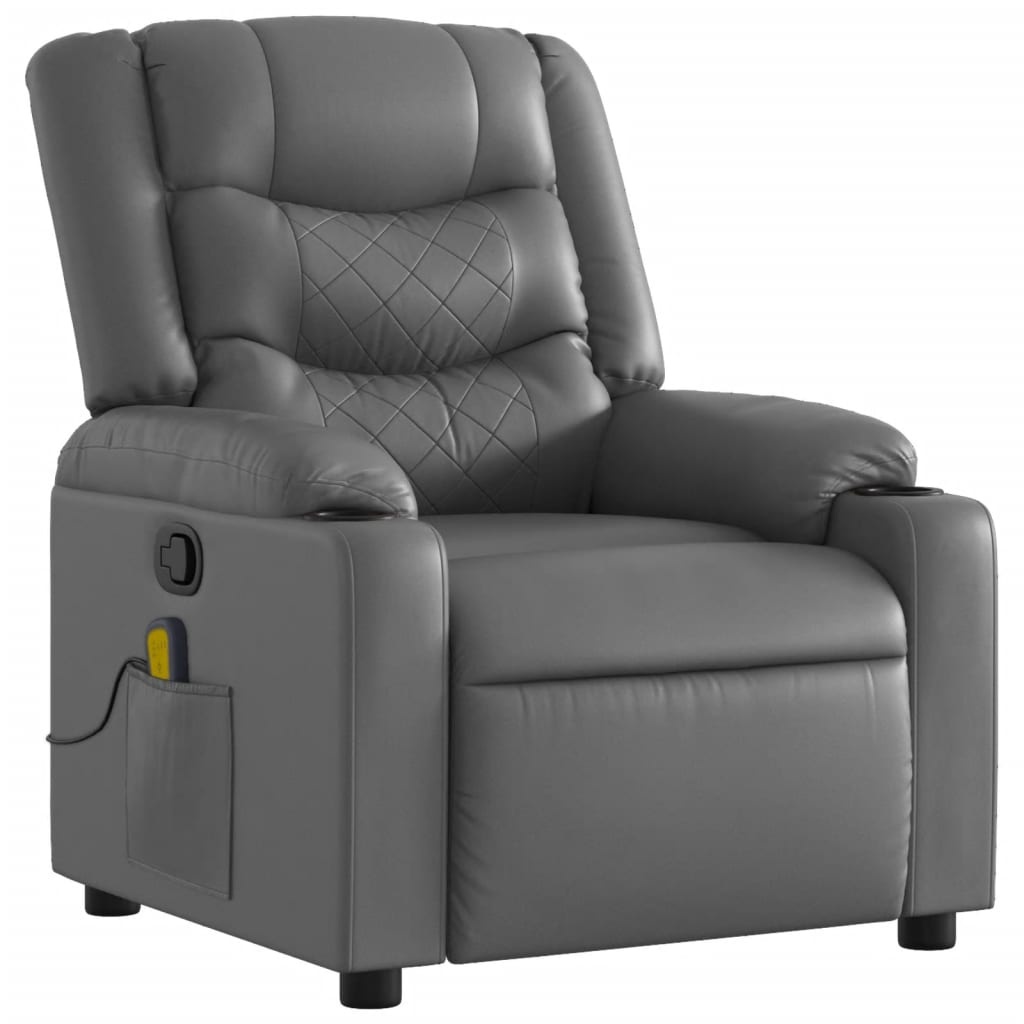 Fauteuil de massage inclinable gris - Jusqu'à -30% de remise