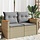 Banc de jardin 2 places en résine tressée beige - Jusqu'à -35%