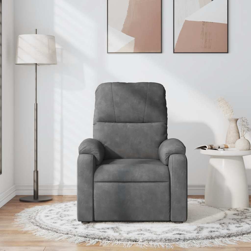 Fauteuil de massage inclinable microfibre gris - Jusqu'à 30% de remise
