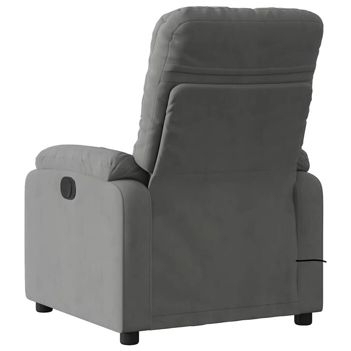 Fauteuil de massage inclinable microfibre gris - Jusqu'à 30% de remise