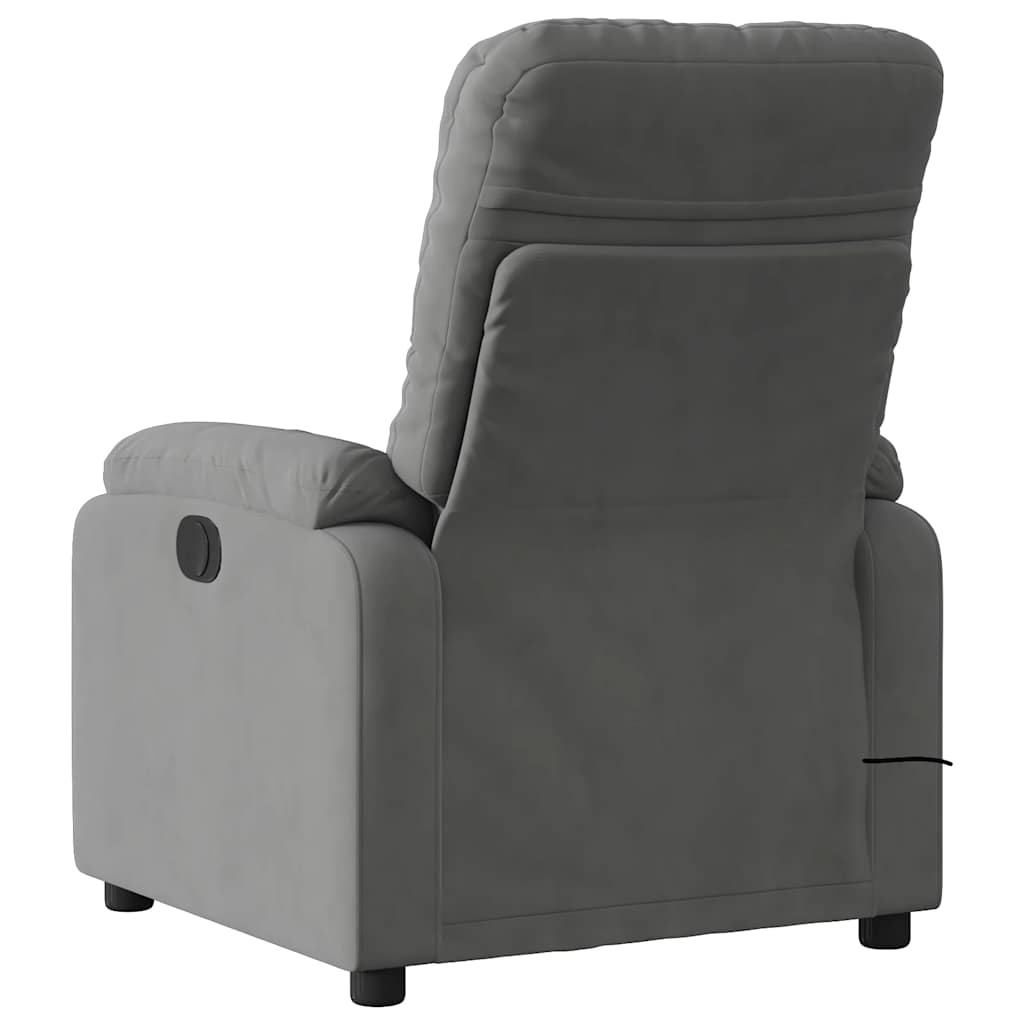 Fauteuil de massage inclinable microfibre gris - Jusqu'à 30% de remise