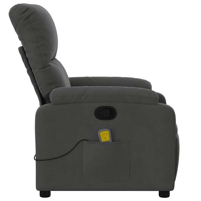 Fauteuil de massage inclinable microfibre gris - Jusqu'à 30% de remise
