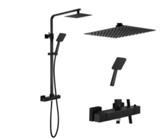 Viking Choice Colonne de douche thermostatique en laiton noir mat - Jusqu'à -26%