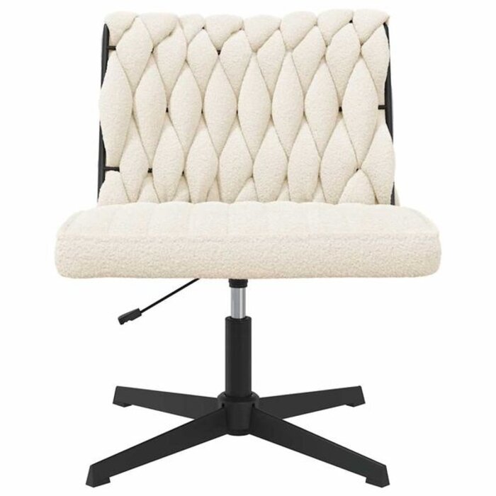Chaise de bureau pivotante aspect laine crème - Jusqu'à -34%