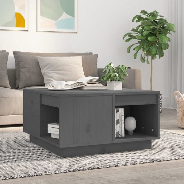 Table basse en pin massif gris - Jusqu'à -33% sur une sélection