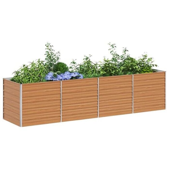 Bac à fleurs surélevé en acier galvanisé 320cm - Jusqu'à 34% de remise