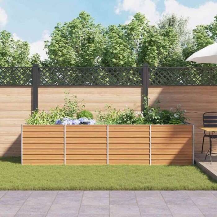 Bac à fleurs surélevé en acier galvanisé 320cm - Jusqu'à 34% de remise