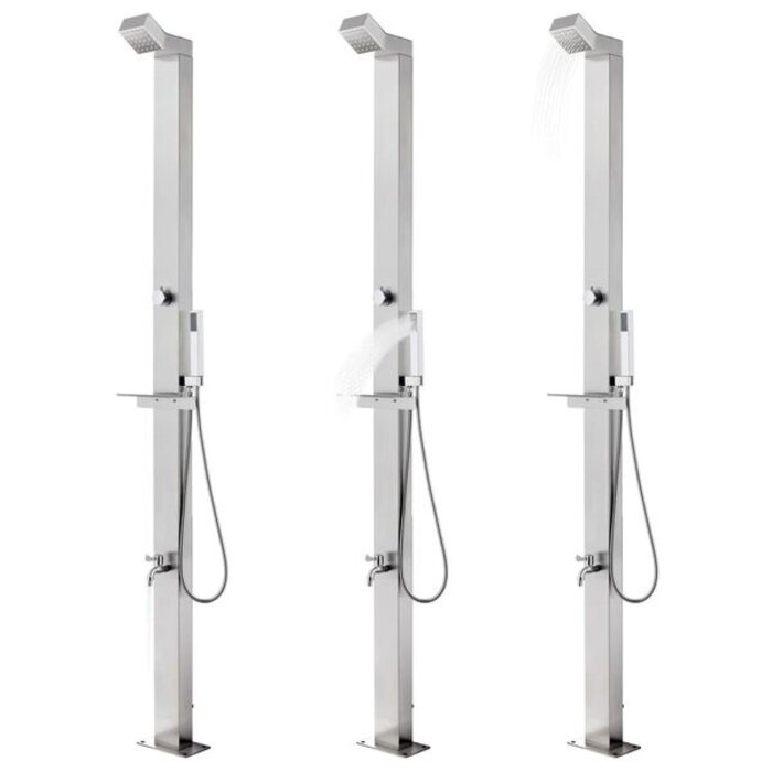 Douche d'extérieur en inox 220 cm - Jusqu'à -38% sur notre stock limité