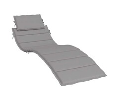 Vidaxl Coussin de bain de soleil 186x58x3 cm Gris - Jusqu'à -32%