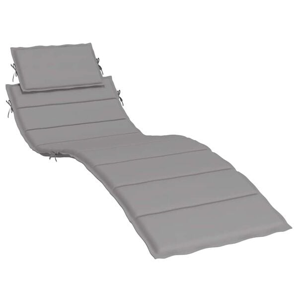 Coussin de bain de soleil 186x58x3 cm Gris - Jusqu'à -32%