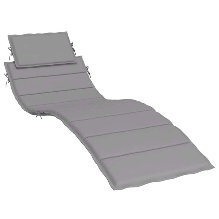 Coussin de bain de soleil 186x58x3 cm Gris - Jusqu'à -32%