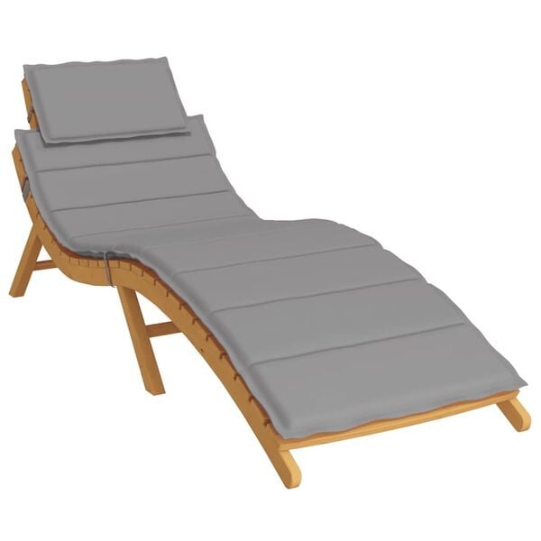 Coussin de bain de soleil 186x58x3 cm Gris - Jusqu'à -32%