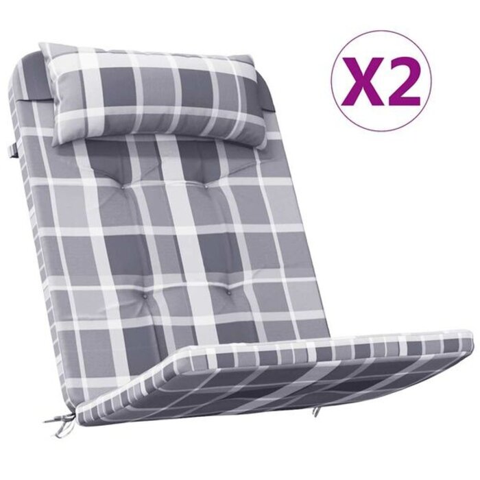 Lot de 2 coussins pour fauteuil Adirondack - Gris - Jusqu'à -33%