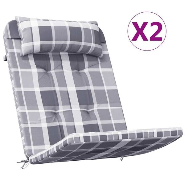 Lot de 2 coussins pour fauteuil Adirondack - Gris - Jusqu'à -33%