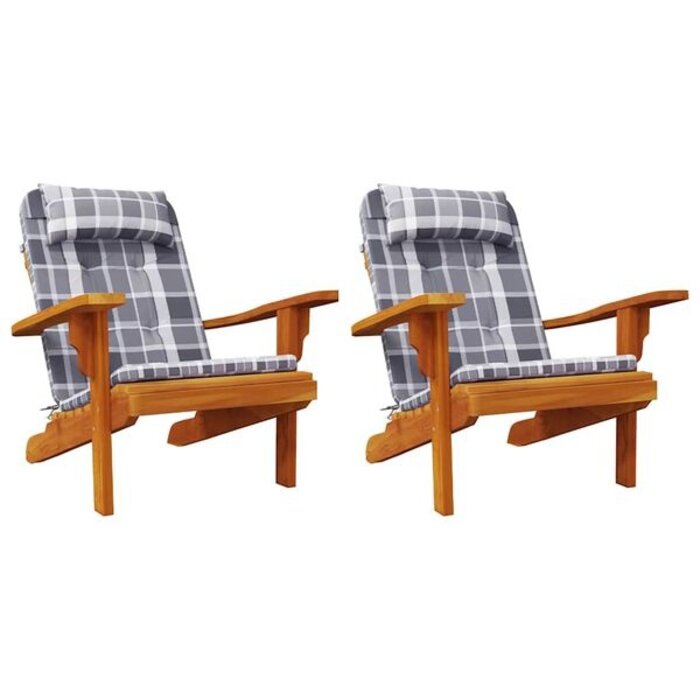 Lot de 2 coussins pour fauteuil Adirondack - Gris - Jusqu'à -33%