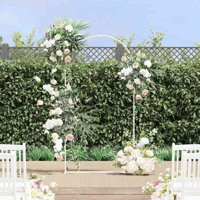 Arche de Mariage en Acier Blanc - 200 cm - Jusqu'à -32%
