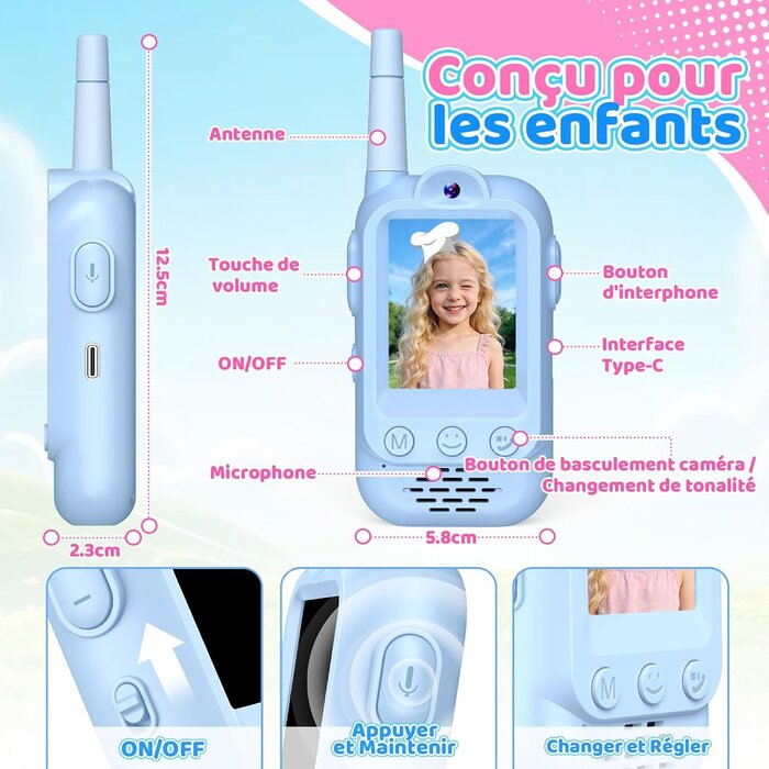 Talkie-walkie vidéo pour enfants HD - Jusqu'à -32% sur notre outlet