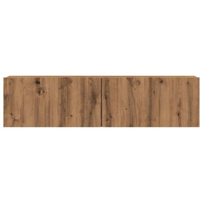 Meuble TV mural chêne artisan 120 cm - Jusqu'à -34% sur le retour