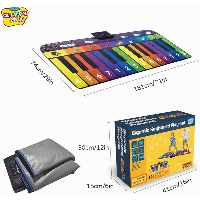 Tapis de piano musical géant 24 touches - Jusqu'à 34% de réduction